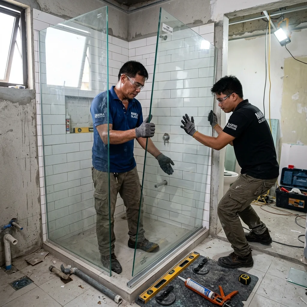 10mm Tempered Glass Panel Installation