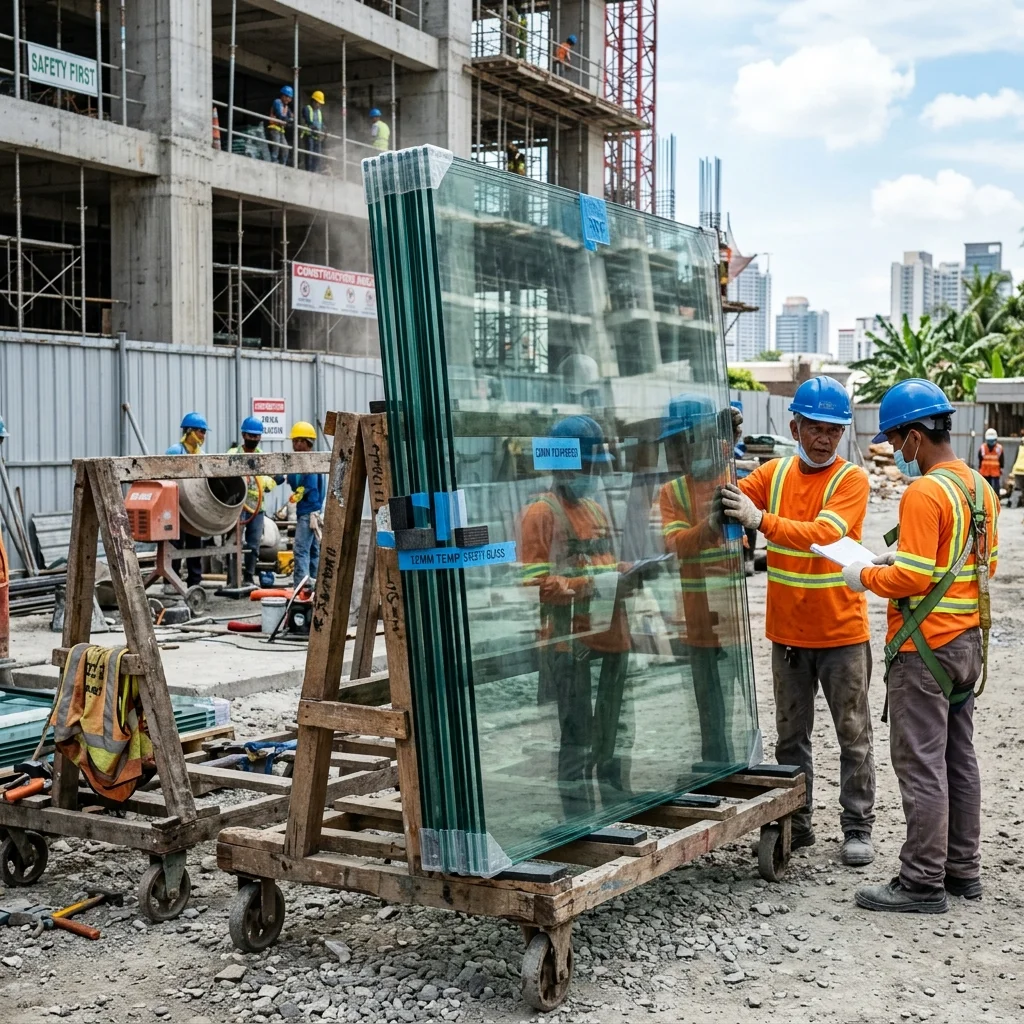 12mm Clear Tempered Safety Glass Panels