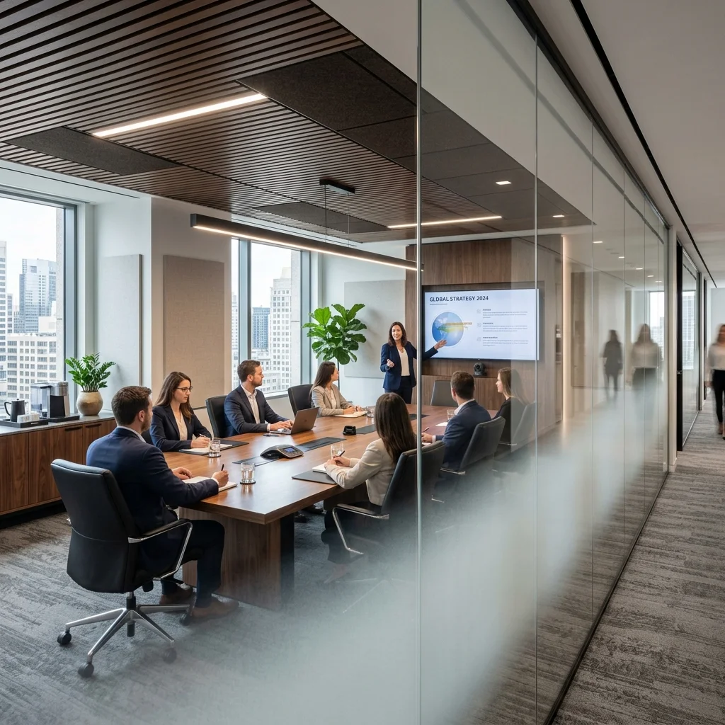Frosted Conference Room Privacy Glass