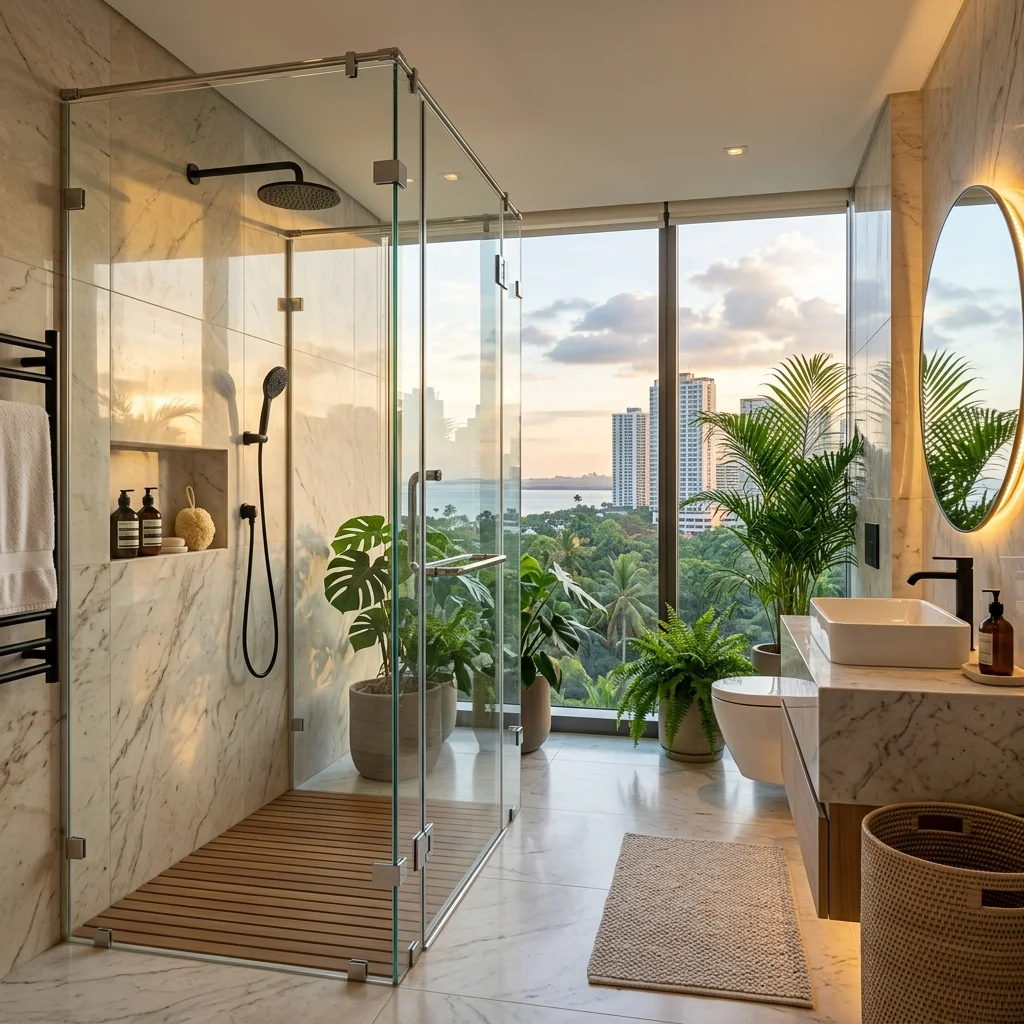 Frameless Shower Enclosure